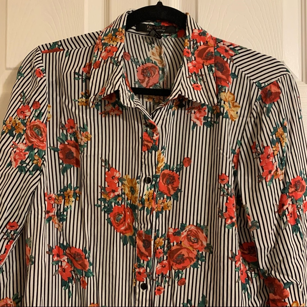 Floral tunic / beach cover up / midi shirt dress
